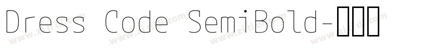Dress Code SemiBold字体转换